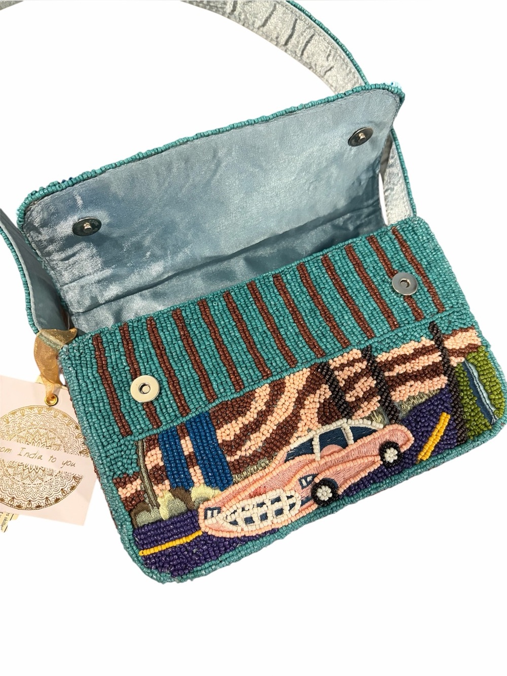 NWT: *Viral* Welcome to Las Vegas Beaded Bag π΄ From India to You π΄ - Picture 3 of 9